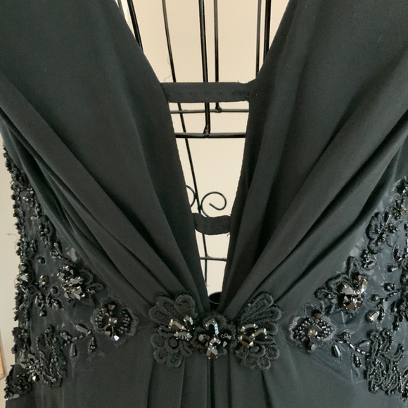 Stephen Yearick Gorgeous Black Silk  Beaded Gown  Sz 10 Glamorous *NWT - Picture 13 of 15